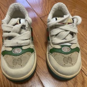 Gucci Beige Screener Trainers